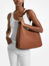 michael kors nolita large pebbled leather hobo shoulder bag