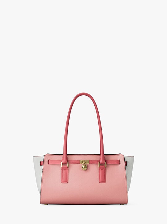 حقيبة هاميلتون مودرن الصغيرة المصنوعة من الجلد بألوان متداخلة michael kors حقيبة هاميلتون مودرن الصغيرة المصنوعة من الجلد بألوان متداخلة