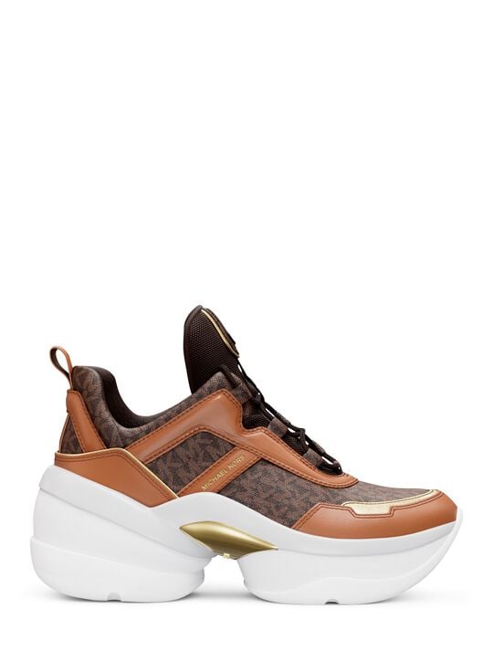 Olympia Signature Logo Trainer michael kors olympia signature logo trainer