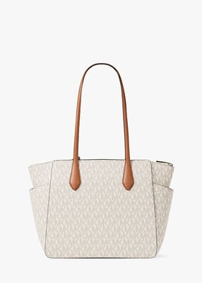 michael kors marilyn medium signature logo tote bag