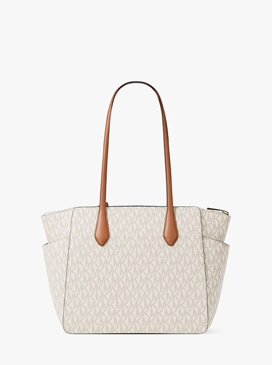 michael kors marilyn medium signature logo tote bag