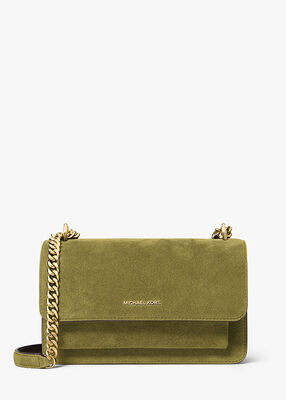 michael kors حقيبة كتف كبيرة من جلد الغزال كلير