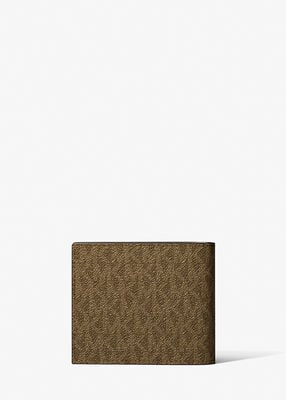 michael kors harrison logo billfold wallet with passcase