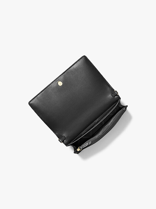 michael kors حقيبة جيت سيت متوسطة الحجم من الجلد المنسوج