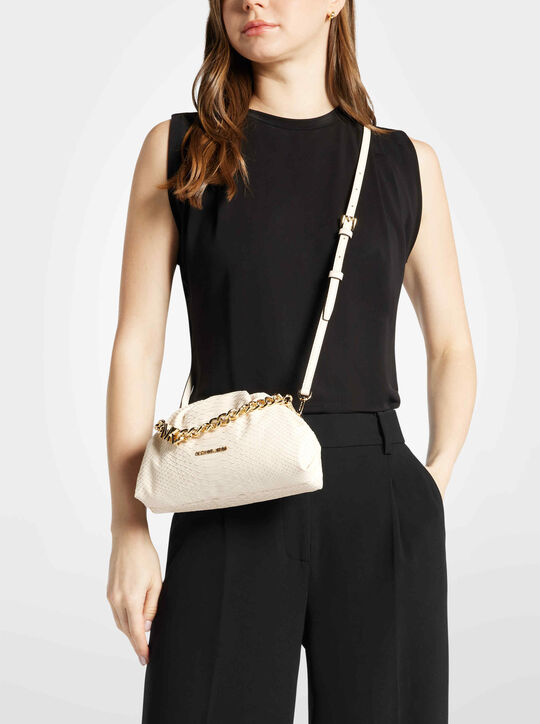 michael kors nola small snake embossed crossbody bag
