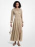Printed Smocked Georgette Maxi Dress michael kors printed smocked georgette maxi dress