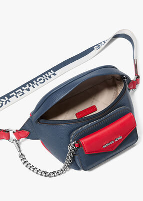 michael kors حقيبة مايسي الكبيرة المصنوعة من الجلد المحبب 2 في 1