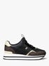 michael kors raina mixed media platform trainer