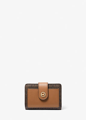 michael kors small signature logo wallet
