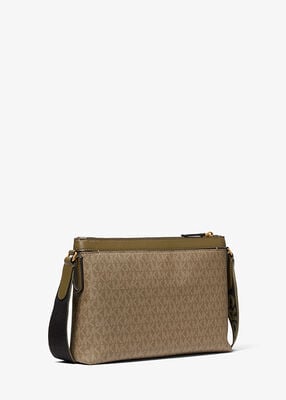 michael kors hudson signature logo messenger bag