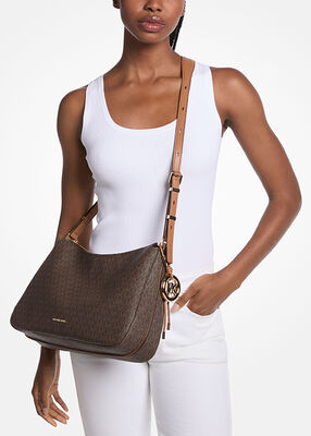 michael kors nolita medium signature logo shoulder bag