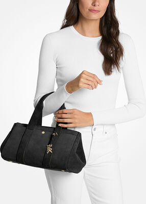 michael kors romee small suede satchel