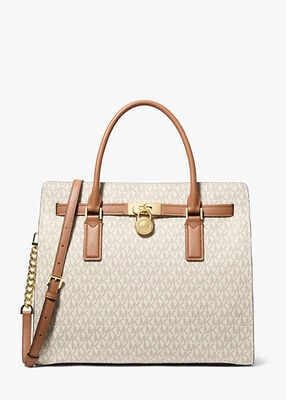 michael kors hamilton moderne large signature logo satchel