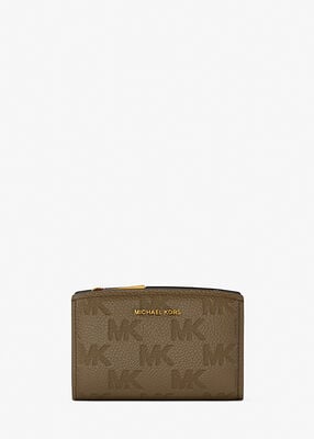 michael kors bryant medium logo embossed leather wallet