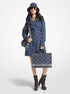 Empire Logo Jacquard Denim Trench Coat michael kors empire logo jacquard denim trench coat