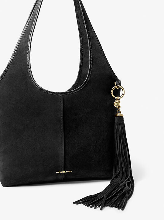 michael kors suede tassel bag charm