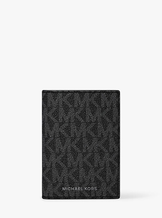 Hudson Signature Logo Folio Card Case michael kors hudson signature logo folio card case