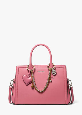 michael kors laila medium tk leather satchel