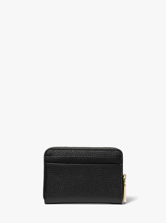 michael kors jet set small pebbled leather zip around card case