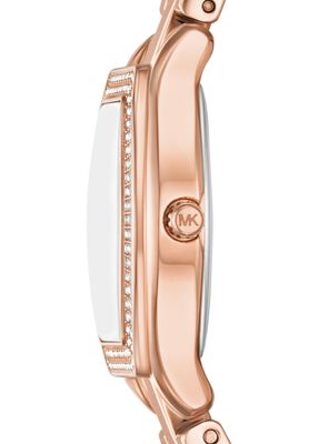 michael kors petite chelsea pav  two tone watch