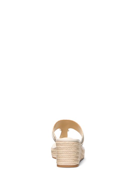 michael kors zoe signature logo wedge sandal