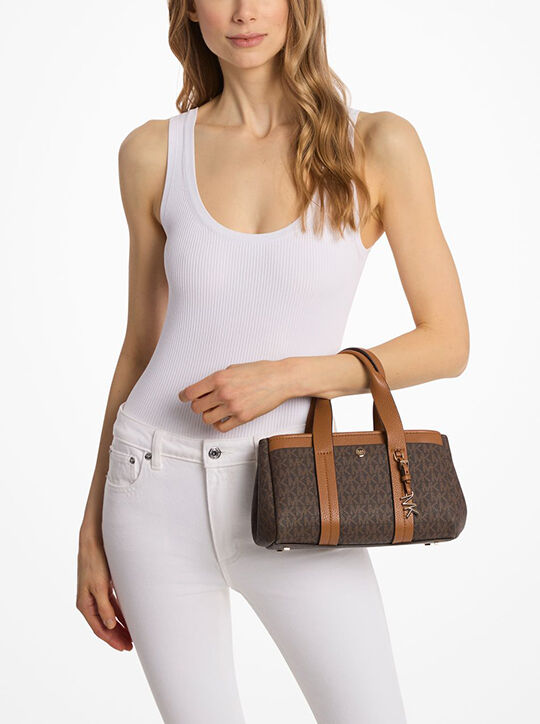 michael kors romee extra small signature logo crossbody bag