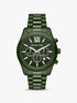 Oversized Lexington Green-Tone Watch michael kors oversized lexington green tone watch