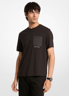 michael kors signature logo pocket cotton t shirt