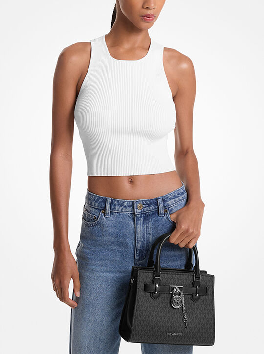 Hamilton Small Signature Logo Satchel michael kors hamilton small signature logo satchel