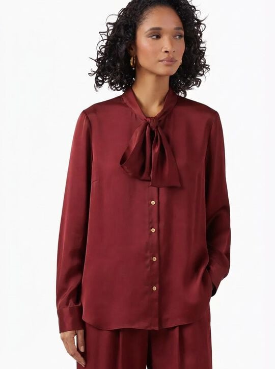 Satin Bow Blouse michael kors satin bow blouse