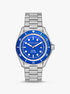 Oversized Maritime Silver-Tone Watch michael kors oversized maritime silver tone watch