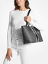 Sheila Large Signature Logo and Metallic Tote Bag michael kors sheila large signature logo and metallic tote bag