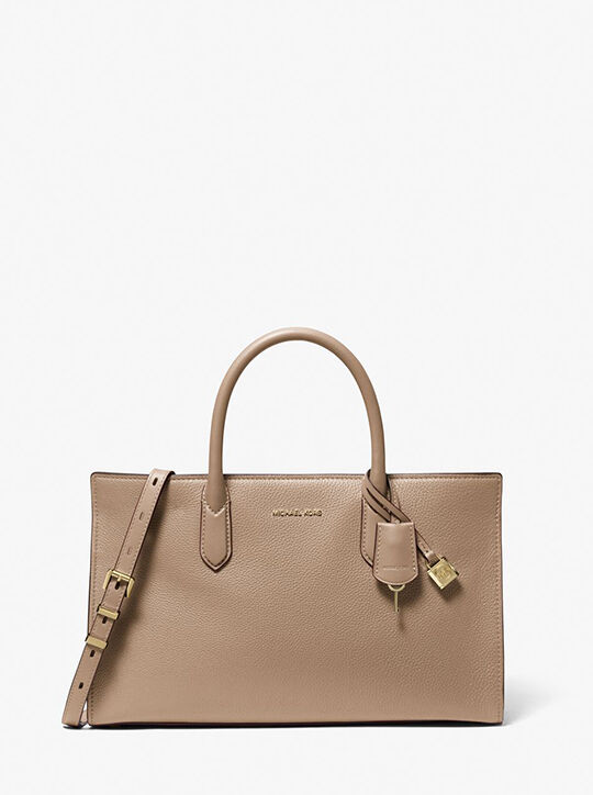 michael kors scarlett medium leather satchel