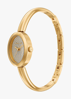 michael kors ساعة مايكل كورس مود بثلاث عقارب من الفولاذ المقاوم للصدأ بلون ذهبي