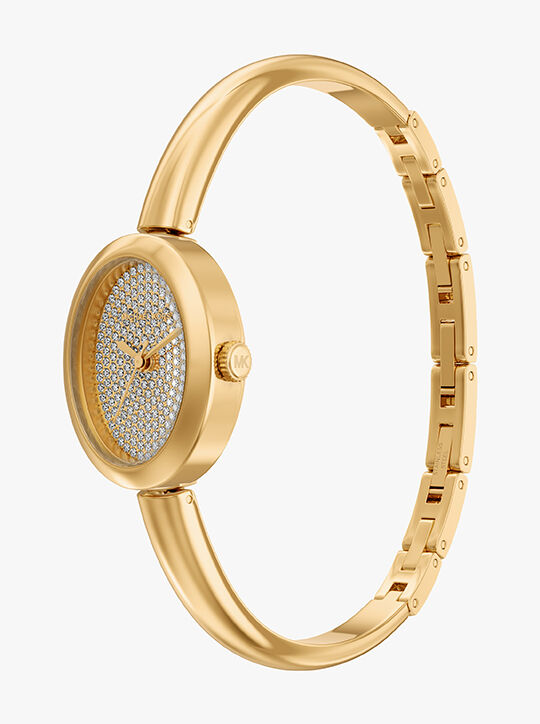 ساعة مايكل كورس مود بثلاث عقارب من الفولاذ المقاوم للصدأ بلون ذهبي michael kors ساعة مايكل كورس مود بثلاث عقارب من الفولاذ المقاوم للصدأ بلون ذهبي