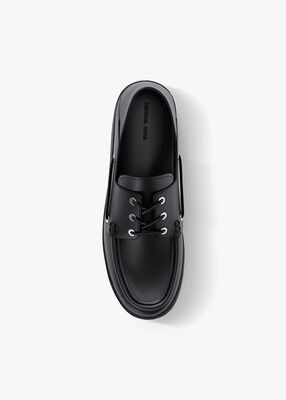 michael kors aiden leather boat shoes