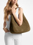 michael kors ellie large suede shoulder bag