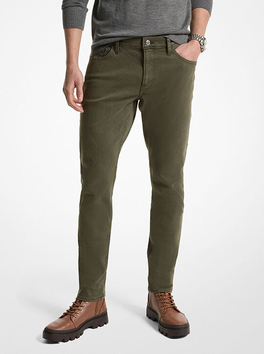 michael kors slim fit stretch cotton jeans