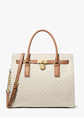 michael kors hamilton moderne large signature logo satchel