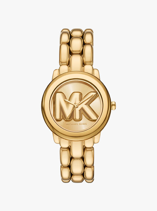 Mini Phoebe Gold-Tone Watch michael kors mini phoebe gold tone watch