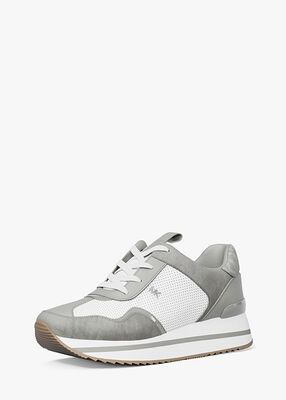 michael kors raina mixed media trainer