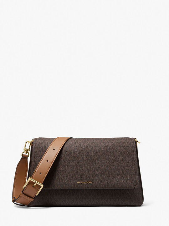 michael kors nessa large signature logo crossbody bag