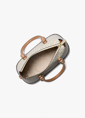 michael kors andie small signature logo satchel