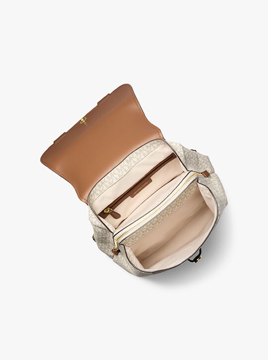 michael kors quinn medium signature logo backpack