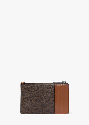 michael kors hudson signature logo card case