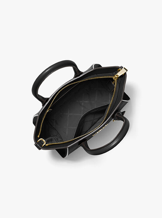 Avril Small Leather Top-Zip Satchel michael kors avril small leather top zip satchel