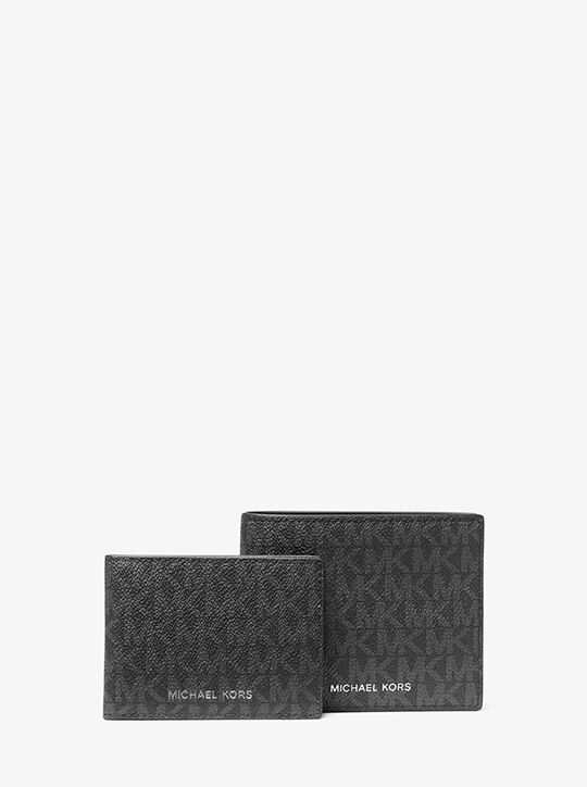 michael kors harrison logo billfold wallet with passcase