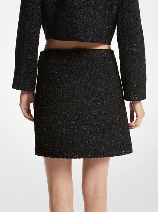 Metallic Tweed Mini Skirt michael kors metallic tweed mini skirt