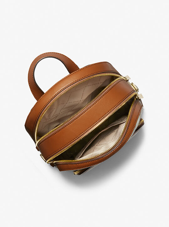 michael kors jaycee medium logo jacquard backpack