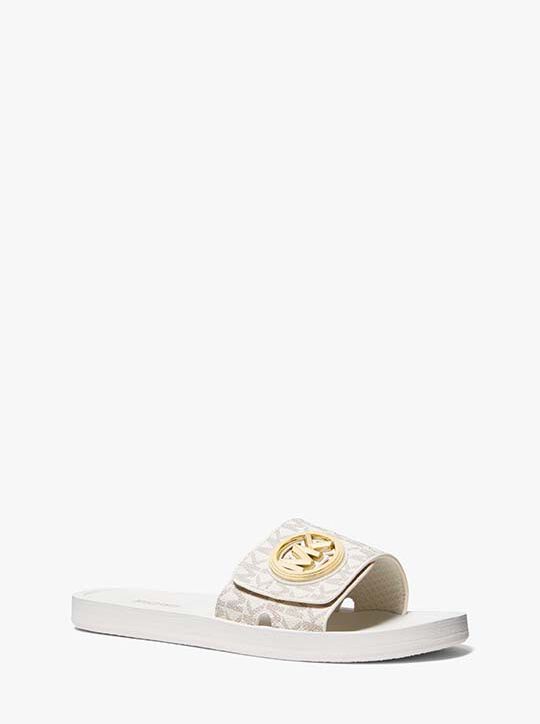 Signature Logo Slide Sandal michael kors signature logo slide sandal